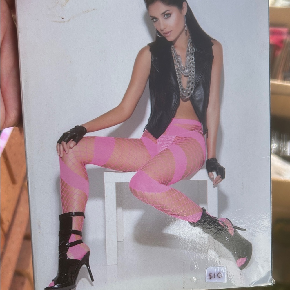 Elegant Moments Pink Fishnet Panties